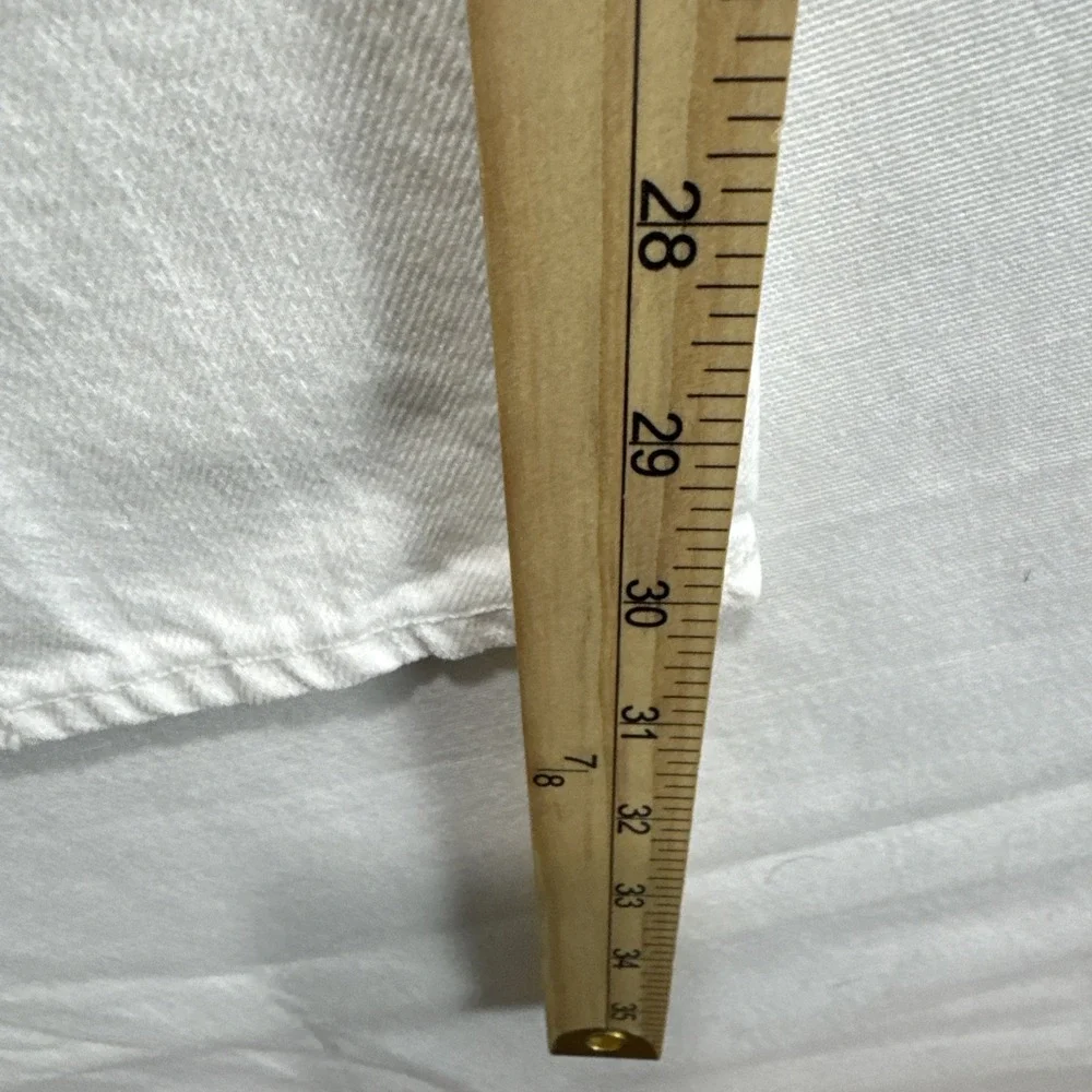 VTG Polo Ralph Lauren Slim Straight 018 Mens 35x30 White Cotton Denim Jean Pants